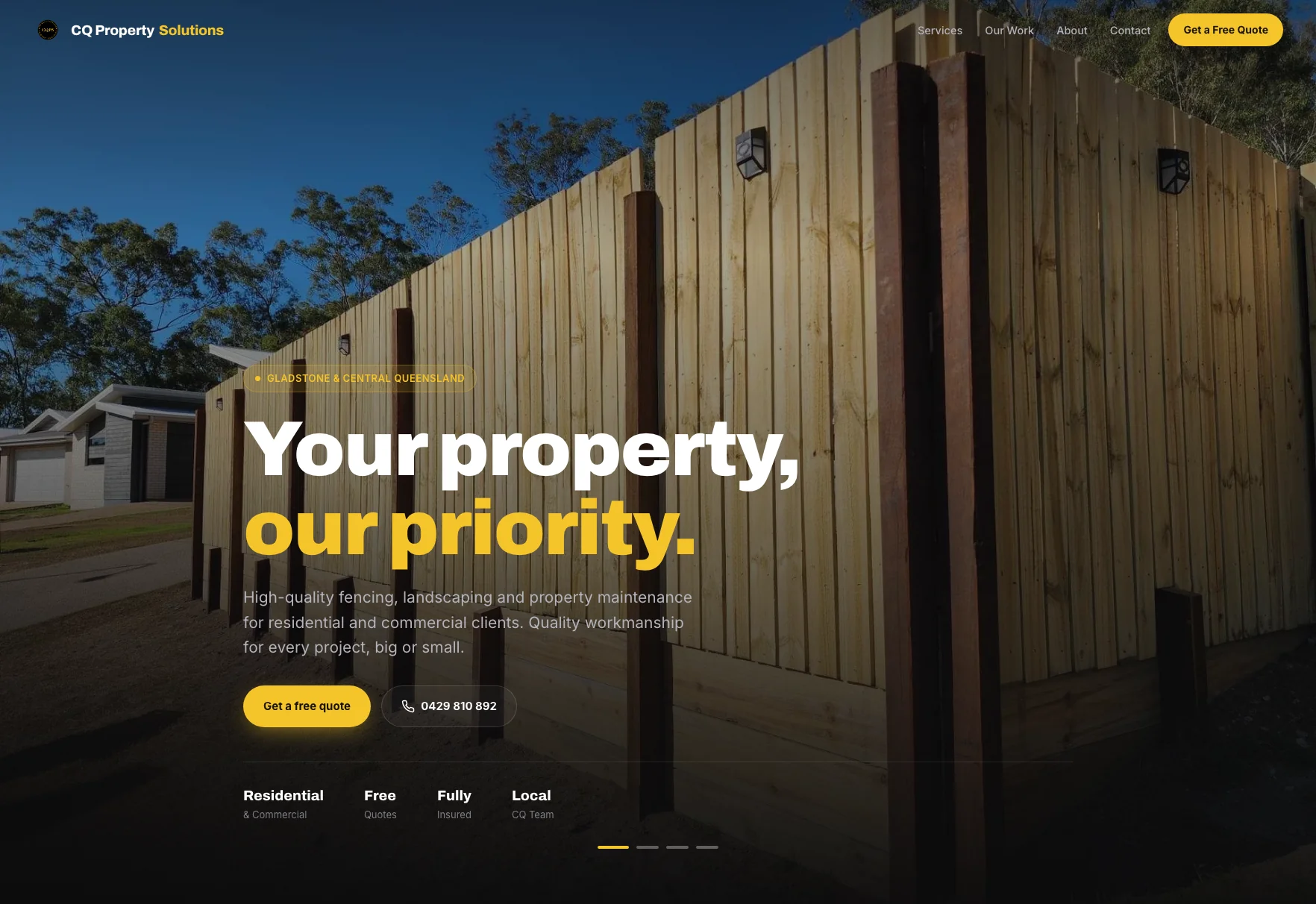 CQ Property Solutions website