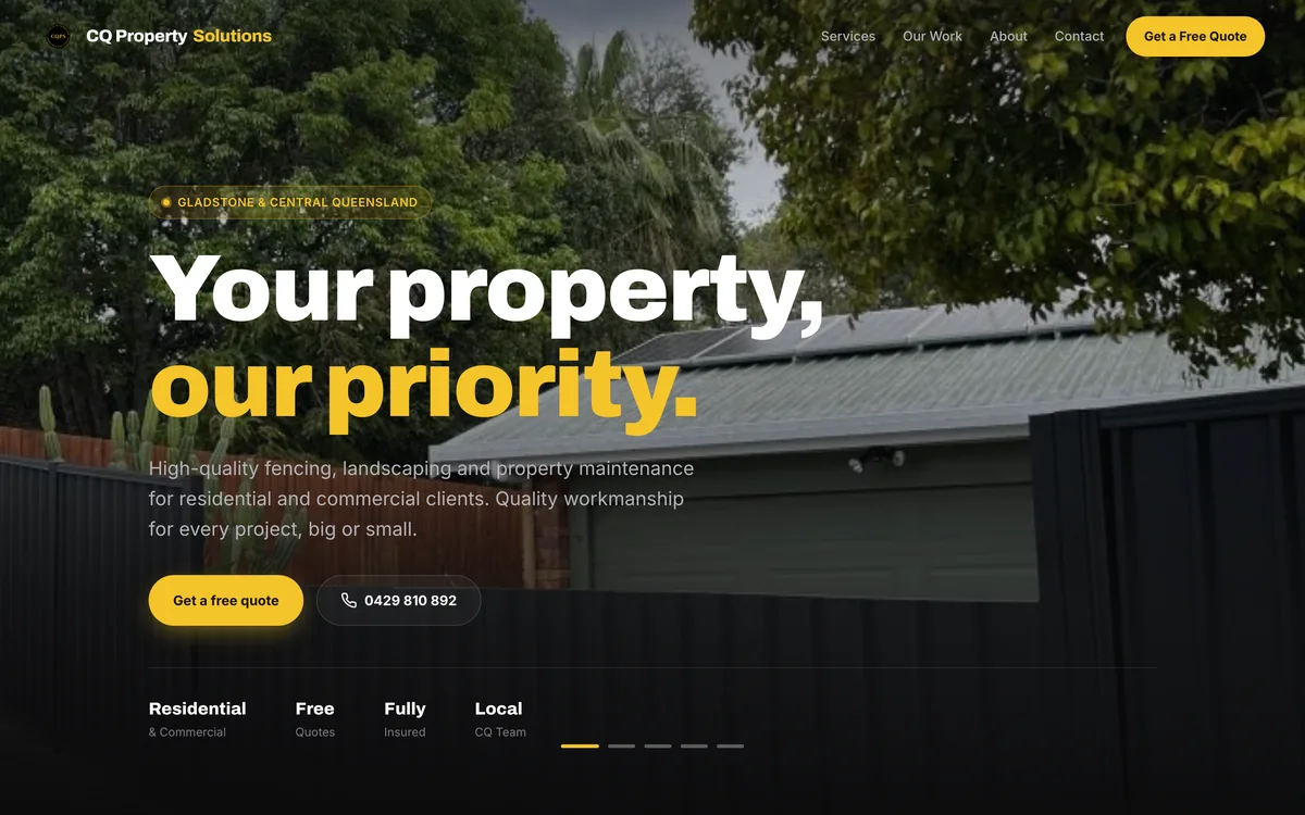 CQ Property Solutions website
