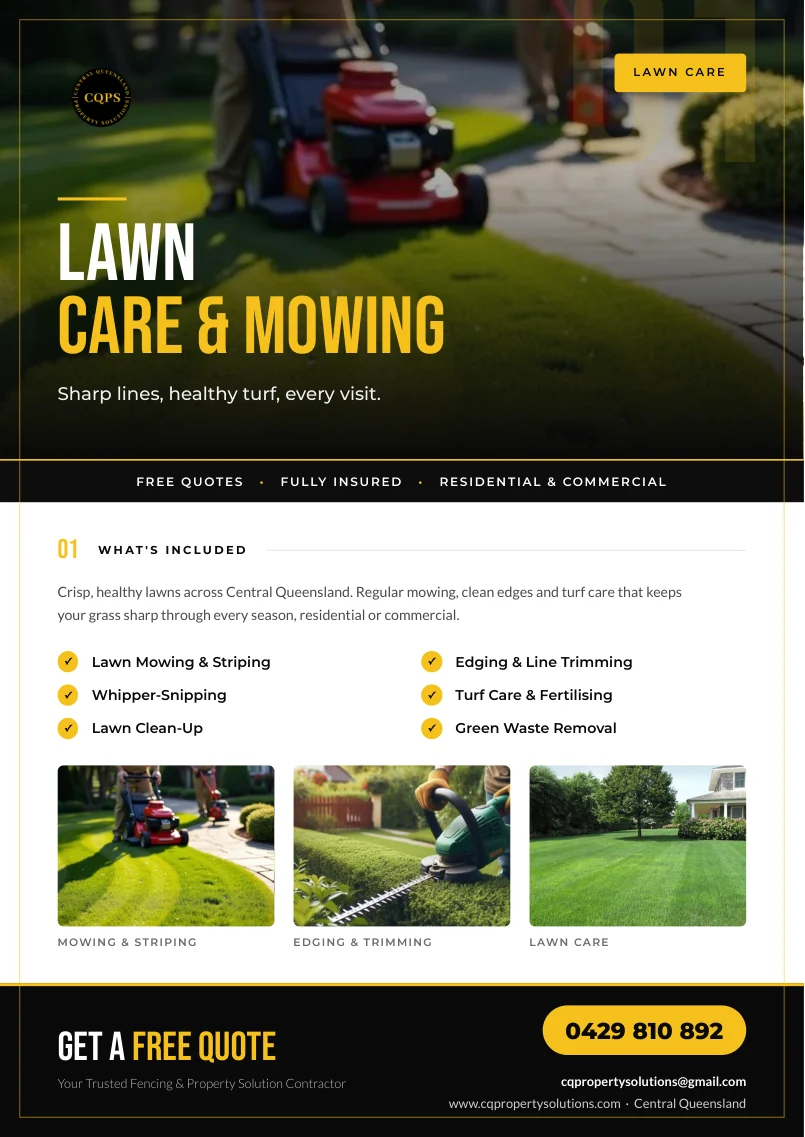 CQPS lawn care print flyer